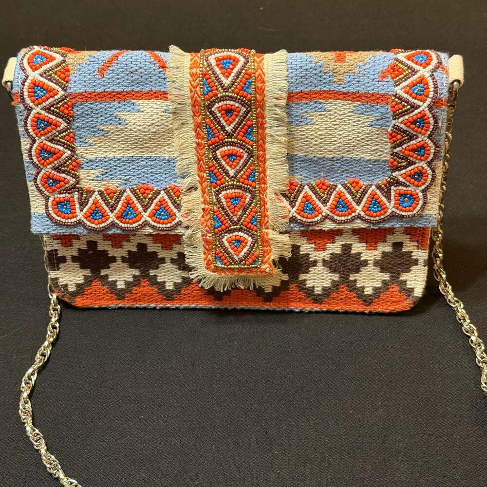 America & Beyond Southwestern Pattern Clutch Crossbody Bag Native American Style